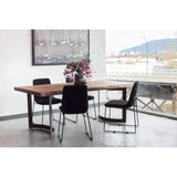 Live Edge Brown Rectangular Reclaimed Wood Dining Table for 6 People Dining Tables LOOMLAN By Moe's Home