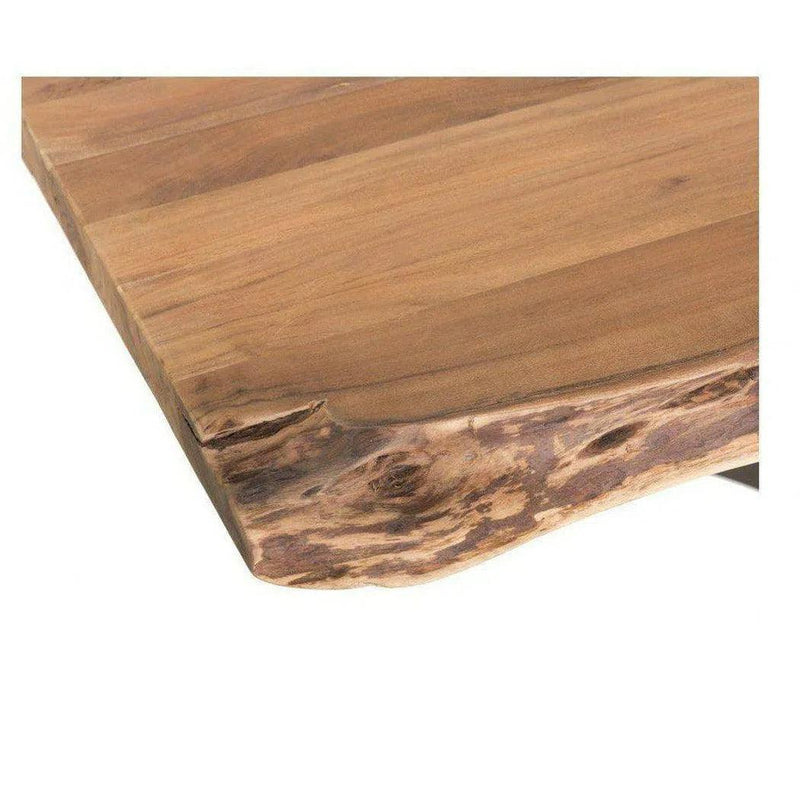 Live Edge Coffee Table Smoked Brown Industrial Coffee Tables LOOMLAN By Moe's Home