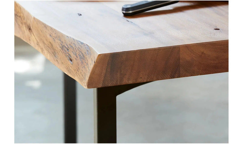 Live Edge Counter Table Smoked Brown Industrial Counter Tables LOOMLAN By Moe's Home