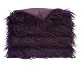 Llama Fur Throw - Plum Throw Blankets LOOMLAN By D.V. Kap