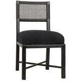 Lobos Wood Black Armless Chair Dining Chairs LOOMLAN By Noir