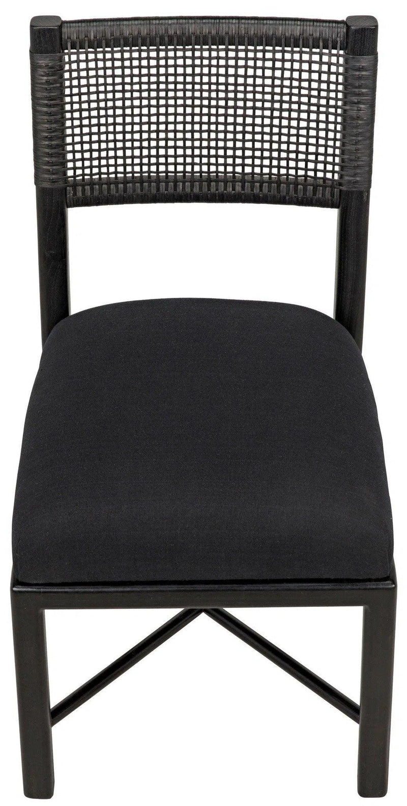 Lobos Wood Black Armless Chair Dining Chairs LOOMLAN By Noir