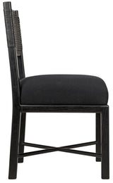 Lobos Wood Black Armless Chair Dining Chairs LOOMLAN By Noir