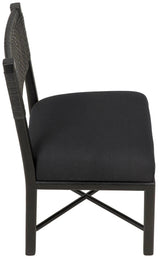 Lobos Wood Black Armless Chair Dining Chairs LOOMLAN By Noir