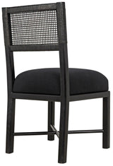 Lobos Wood Black Armless Chair Dining Chairs LOOMLAN By Noir