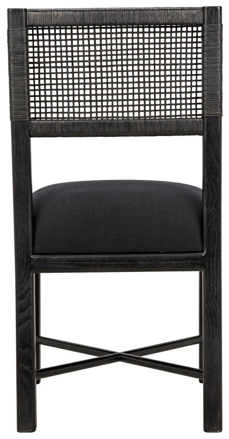 Lobos Wood Black Armless Chair Dining Chairs LOOMLAN By Noir