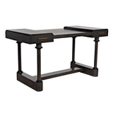 Locarno 60'' Desk Unique Shape Desk with Drawers Home Office Desks LOOMLAN By Noir