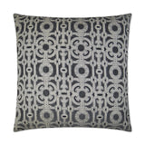 Locket Grey Throw Pillow With Insert Throw Pillows LOOMLAN By D.V. Kap