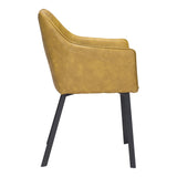 Loiret Dining Chair (Set of 2) Yellow Dining Chairs LOOMLAN By Zuo Modern