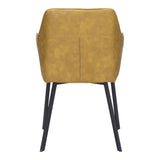 Loiret Dining Chair (Set of 2) Yellow Dining Chairs LOOMLAN By Zuo Modern