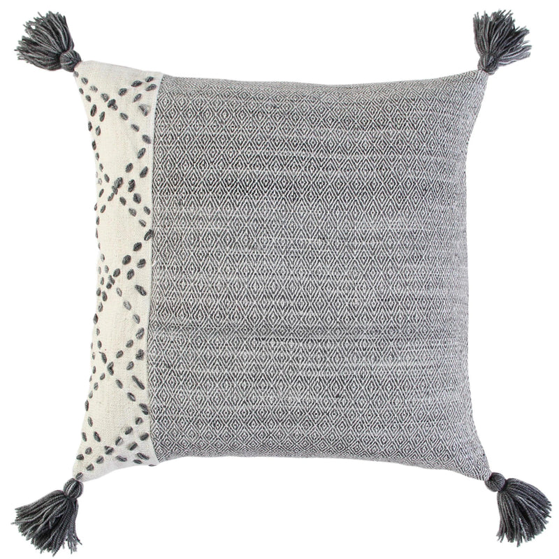 Lois Outdoor Throw Pillow With Tassels Outdoor Pillows LOOMLAN By LOOMLAN