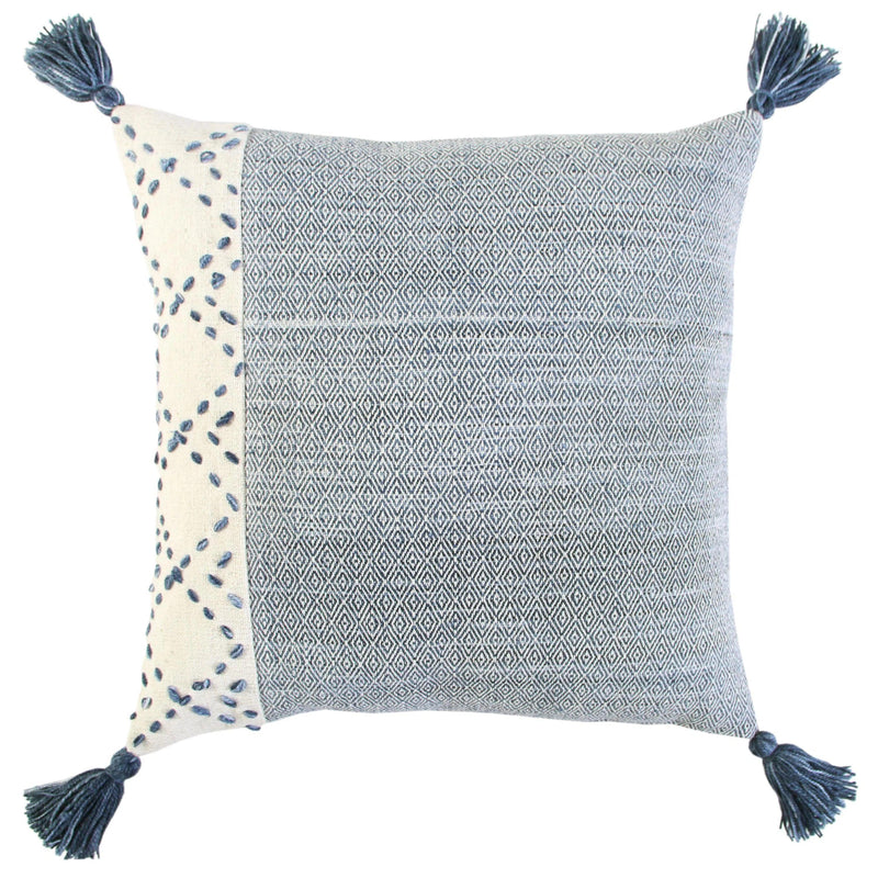 Lois Outdoor Throw Pillow With Tassels Outdoor Pillows LOOMLAN By LOOMLAN