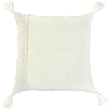 Lois Outdoor Throw Pillow With Tassels Outdoor Pillows LOOMLAN By LOOMLAN