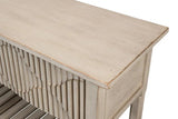 Lola Console Table With Drawers and Shelf Stone Grey Wood Console Tables LOOMLAN By Sarreid