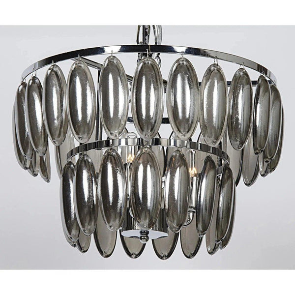 Lolita Metal and Glass Small Chandelier With Chrome Finish