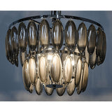 Lolita Metal and Glass Small Chandelier With Chrome Finish