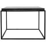 Lomax Steel and Marble Rectangle Coffee Table Coffee Tables LOOMLAN By Noir