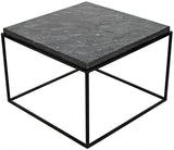 Lomax Steel and Marble Rectangle Coffee Table Coffee Tables LOOMLAN By Noir