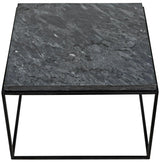 Lomax Steel and Marble Rectangle Coffee Table Coffee Tables LOOMLAN By Noir