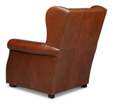 London Dry Leather Club Chair Club Chairs LOOMLAN By Sarreid