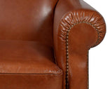 London Dry Leather Club Chair Club Chairs LOOMLAN By Sarreid