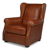 London Dry Leather Club Chair Club Chairs LOOMLAN By Sarreid