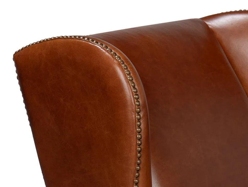 London Dry Leather Club Chair Club Chairs LOOMLAN By Sarreid