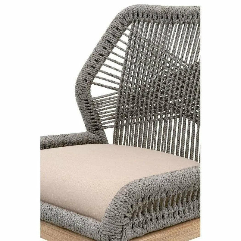 Loom Barstool Platinum Rope Light Gray Natural Gray Mahogany Bar Stools LOOMLAN By Essentials For Living