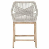 Loom Counter Stool Taupe & White Rope Mahogany Wood Counter Stools LOOMLAN By Essentials For Living