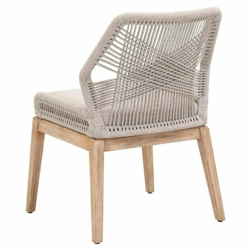 Loom Fabric Upholstered Armless Dining Chair (Set Of 2)