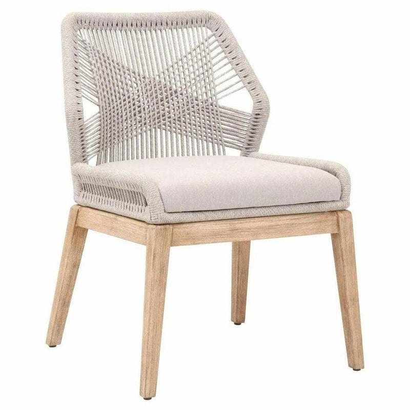 Loom Fabric Upholstered Armless Dining Chair (Set Of 2)