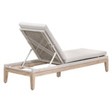 Loom Outdoor Chaise Lounge for Patio Teak Wood and Rope Outdoor Chaises LOOMLAN By Essentials For Living