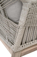 Loom Outdoor Rope Club Chair Taupe Rope Gray Teak Wood Outdoor Lounge Chairs LOOMLAN By Essentials For Living