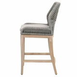 Loom Outdoor Rope Counter Stool Platinum Rope Teak Wood Outdoor Counter Stools LOOMLAN By Essentials For Living