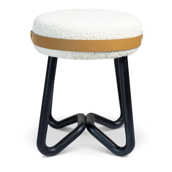 Loop Boucle Upholstered Stool Poufs and Stools LOOMLAN By Urbia