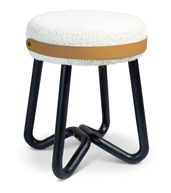 Loop Boucle Upholstered Stool Poufs and Stools LOOMLAN By Urbia