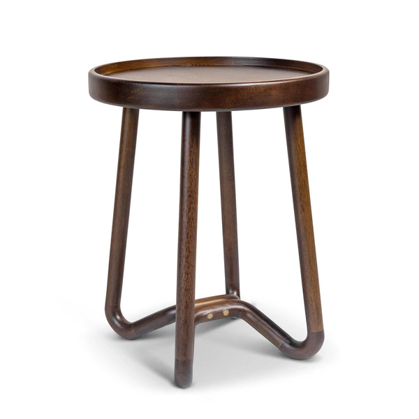 Loop Wood Round End Table Side Tables LOOMLAN By Urbia