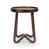 Loop Wood Round End Table Side Tables LOOMLAN By Urbia