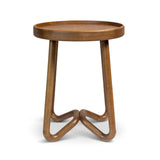 Loop Wood Round End Table Side Tables LOOMLAN By Urbia