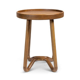 Loop Wood Round End Table Side Tables LOOMLAN By Urbia