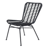 Lorena Dining Chair (Set of 2) Black Outdoor Dining Chairs LOOMLAN By Zuo Modern