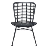 Lorena Dining Chair (Set of 2) Black Outdoor Dining Chairs LOOMLAN By Zuo Modern