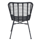 Lorena Dining Chair (Set of 2) Black Outdoor Dining Chairs LOOMLAN By Zuo Modern