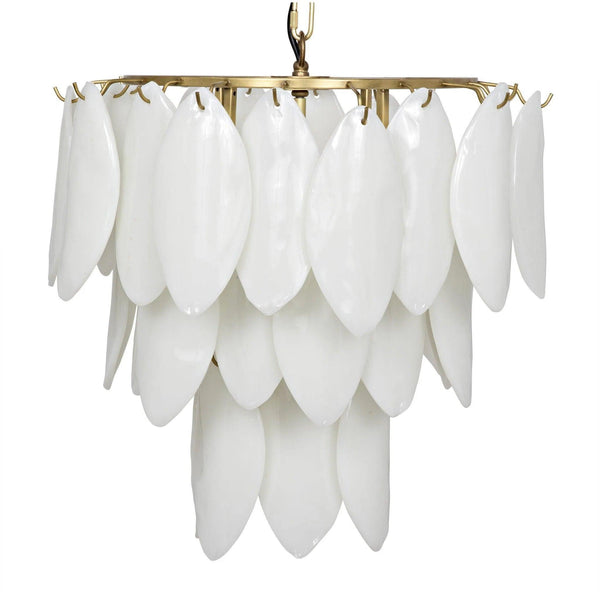 Lotus Metal and Glass Chandelier Chandeliers LOOMLAN By Noir