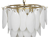 Lotus Metal and Glass Chandelier Chandeliers LOOMLAN By Noir