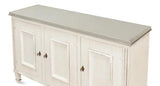 Louis Xvi 3 Door Buffet For Dining Room White With Gray Quartz Sideboards LOOMLAN By Sarreid