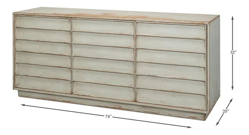 Louvered Sideboard Sage Cabinet For Living Room Sideboards LOOMLAN By Sarreid