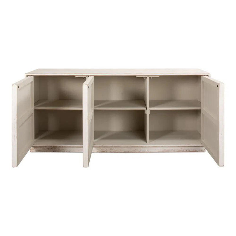 Louvered Sideboard Whitewash Cabinet For Living Room Sideboards LOOMLAN By Sarreid