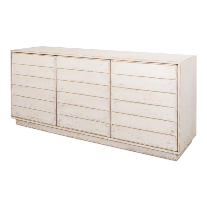 Louvered Sideboard Whitewash Cabinet For Living Room Sideboards LOOMLAN By Sarreid