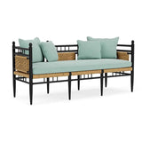 Low Country 3-Seat Garden Bench Premium Wicker Furniture Lloyd Flanders Outdoor Benches LOOMLAN By Lloyd Flanders